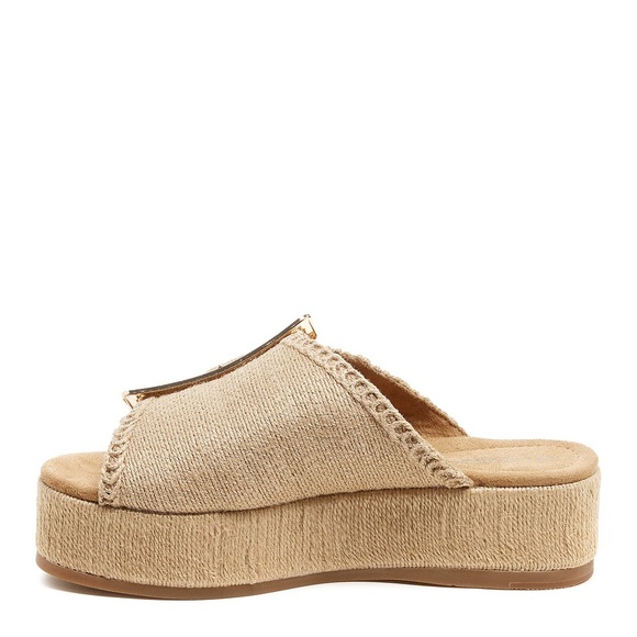 ANTHROPOLOGIE - KELSI DAGGER BROOKLYN Dover Jute Platform Sandals - Picture 3 of 17